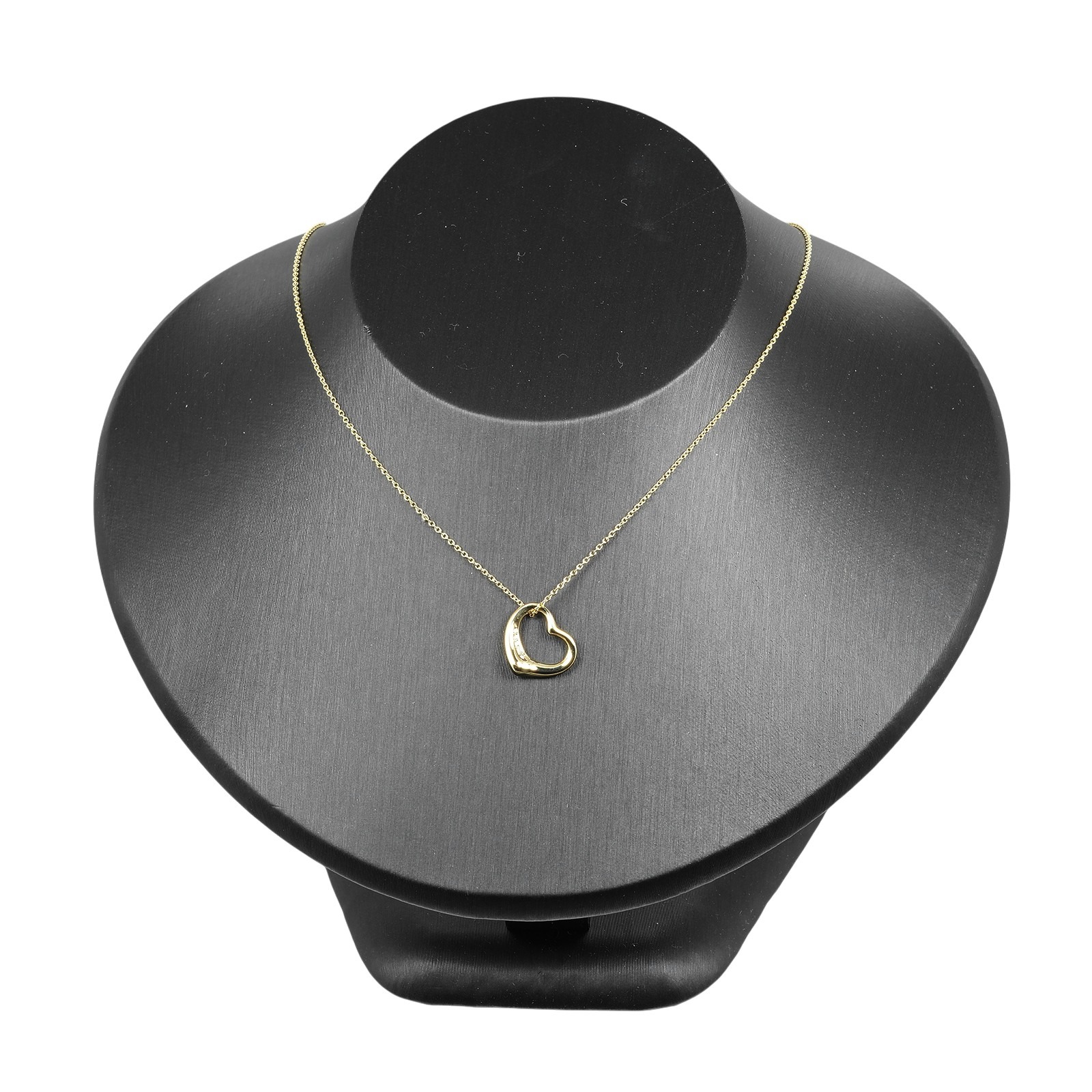 ティファニー ネックレス オープンハート K18YG イエローゴールド