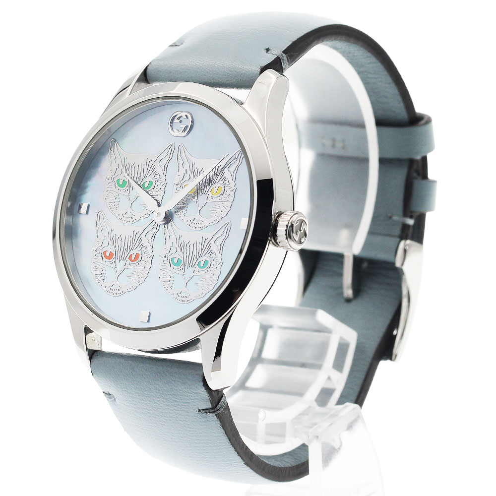 グッチ GUCCI 126.4/YA1264124 G-タイムレス キャット ブルーシェル