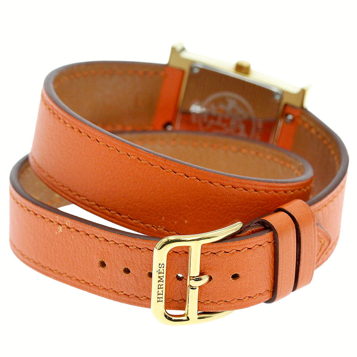 エルメス HERMES HH1.201 Hウォッチ ドゥブルトゥール クォーツ