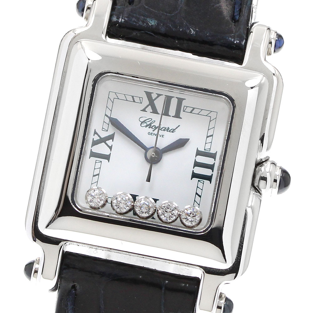 ショパール Chopard 278509-3004 ハッピースポーツ ムービング5Pダイヤ クォーツ レディース 箱・保証書付き_900210【ev10】 Chopard - ショパール Chopard 278509-3004 ハッピースポーツ