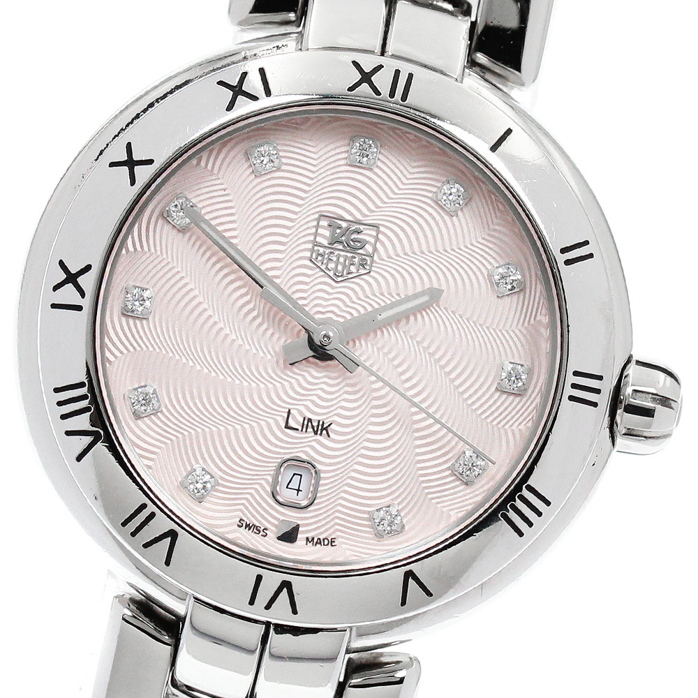 タグホイヤー TAG HEUER WAT1410.BA0954 リンク 11Pダイヤ デイト クォーツ レディース _811902【ev20】 TAG Heuer - タグホイヤー TAG HEUER WAT1410.BA0954 リンク 11Pダイヤ