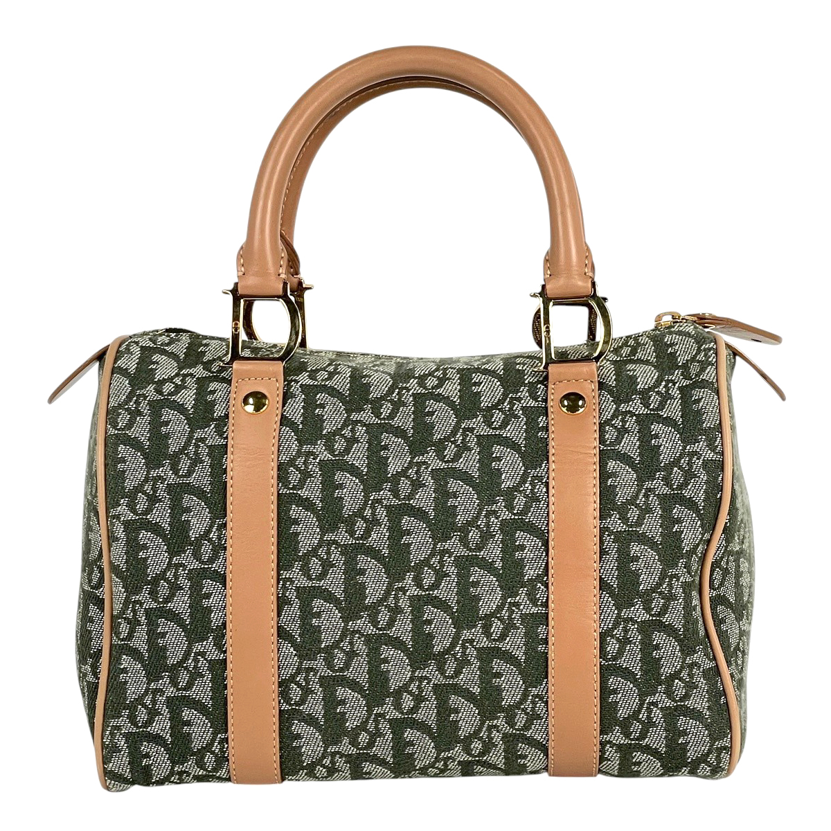 ディオール トロッター ハンドバッグ ミニボストン D金具 キャンバス シルバー ディオール トロッター ハンドバッグ ミニボストン D金具 キャンバス