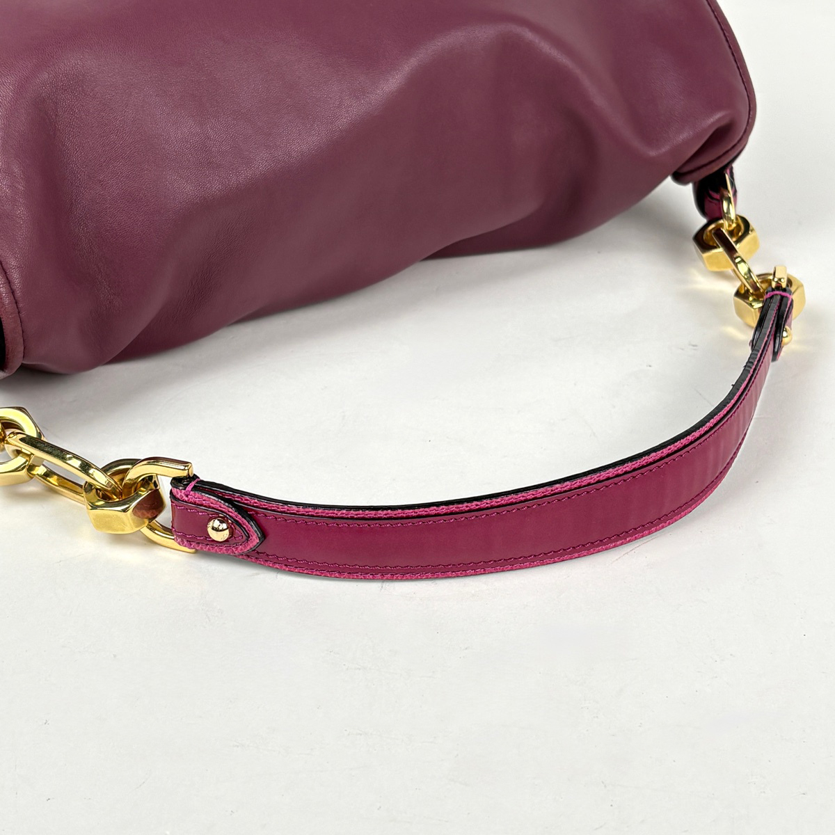 ロエベ LOEWE マイア ハンドバッグ 2WAY アナグラム レザー ボルドー 