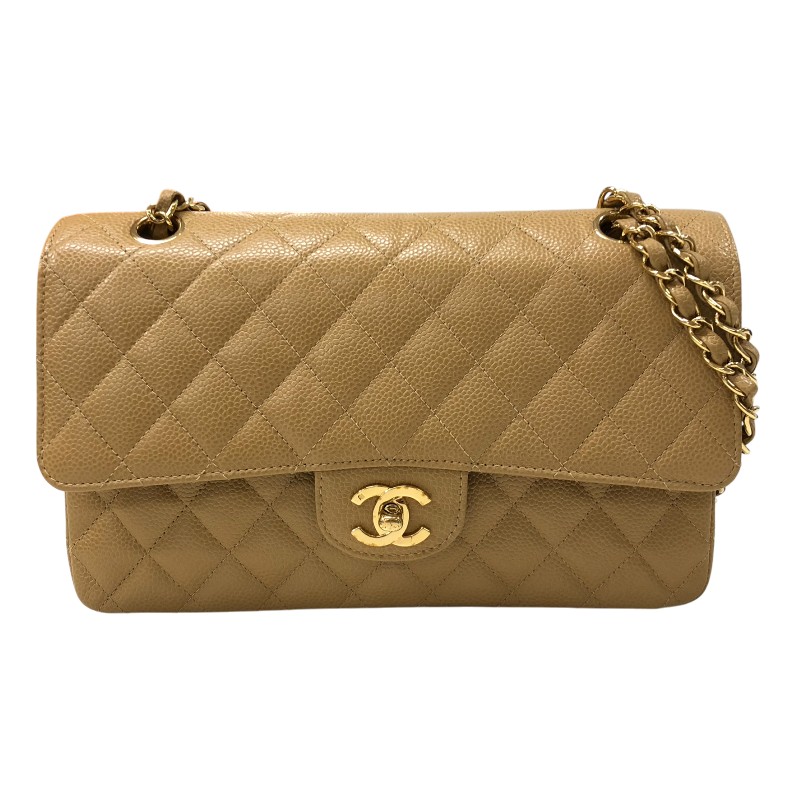 シャネルクラシックCHANELマトラッセ キャビアスキン ゴールド シャネル CHANEL マトラッセ25 A01112 ショルダーバッグ - Used B