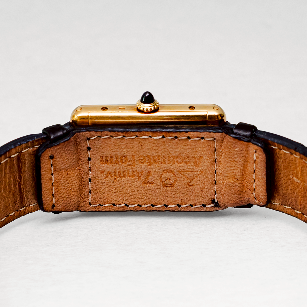 CartierタンクルイカルティエLMサイズCVD レザーベルト ブラウン CartierタンクルイカルティエLMサイズCVD レザーベルト ブラウン