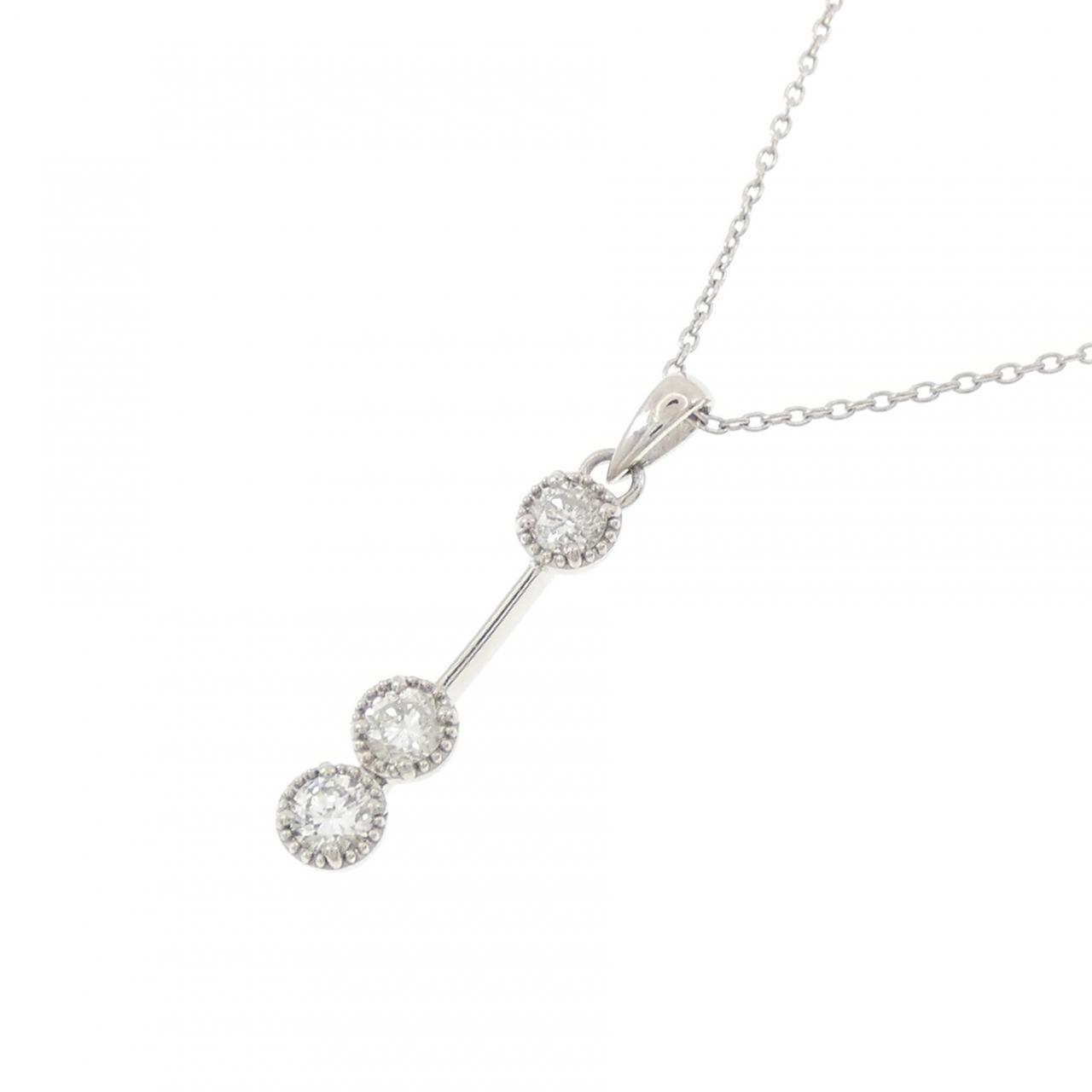 PT900/PT850 ダイヤモンド ネックレス 0.30CT - Used A (270-004-365