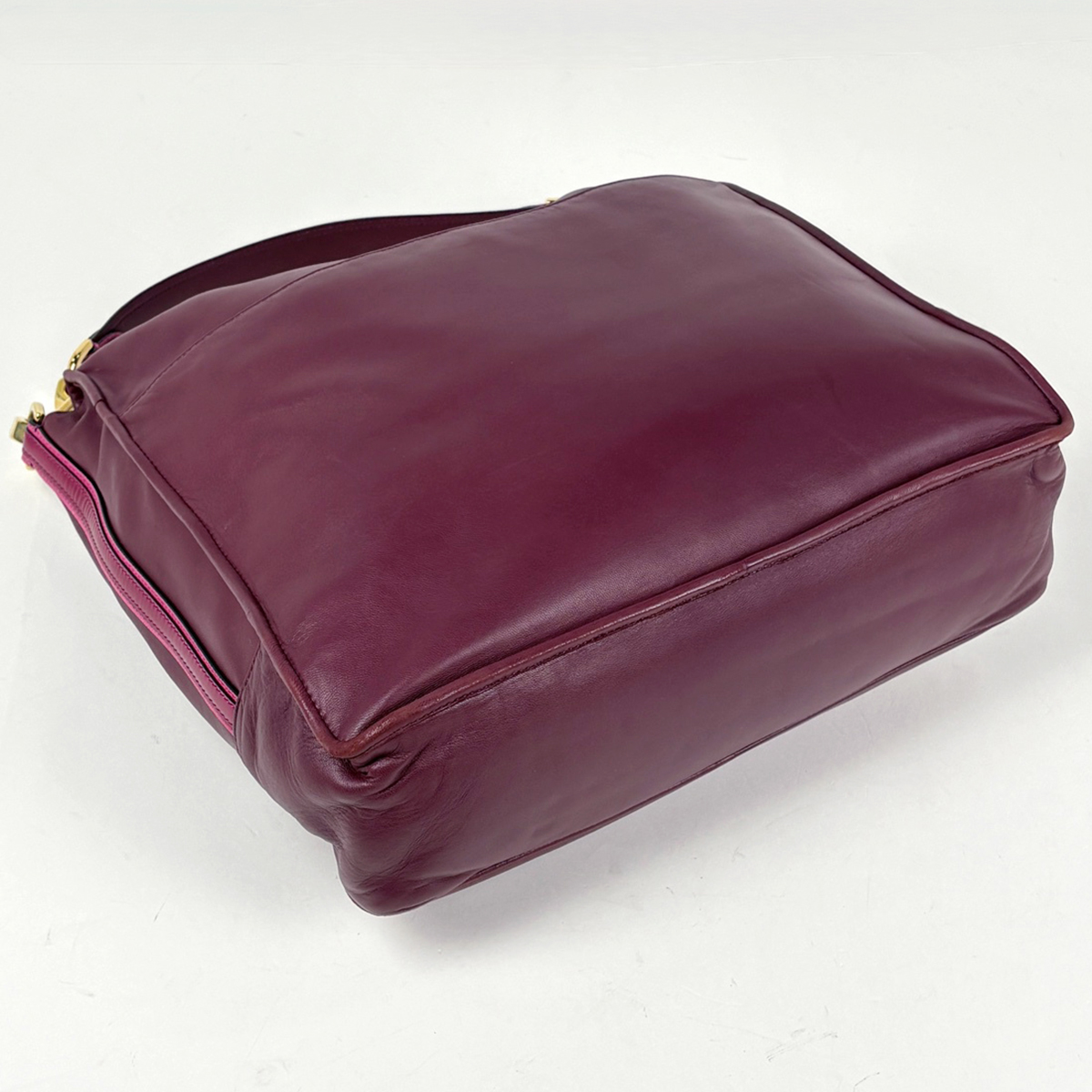 ロエベ LOEWE マイア ハンドバッグ 2WAY アナグラム レザー ボルドー 