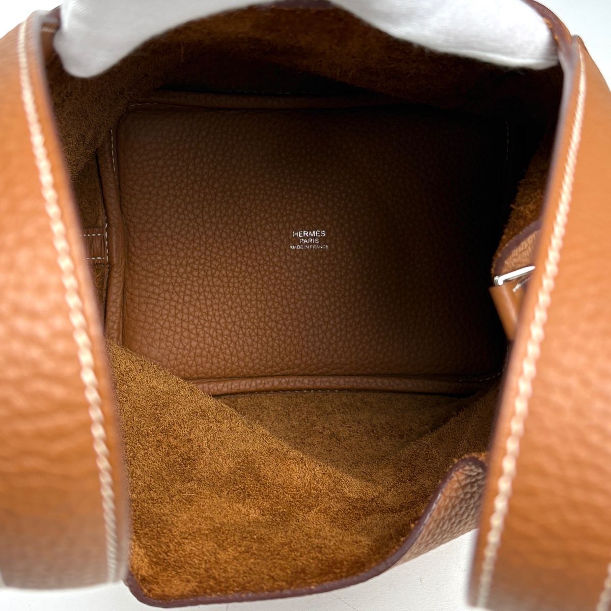 エルメス HERMES ピコタンロックPM ハンドバッグ トゴ ゴールド Z