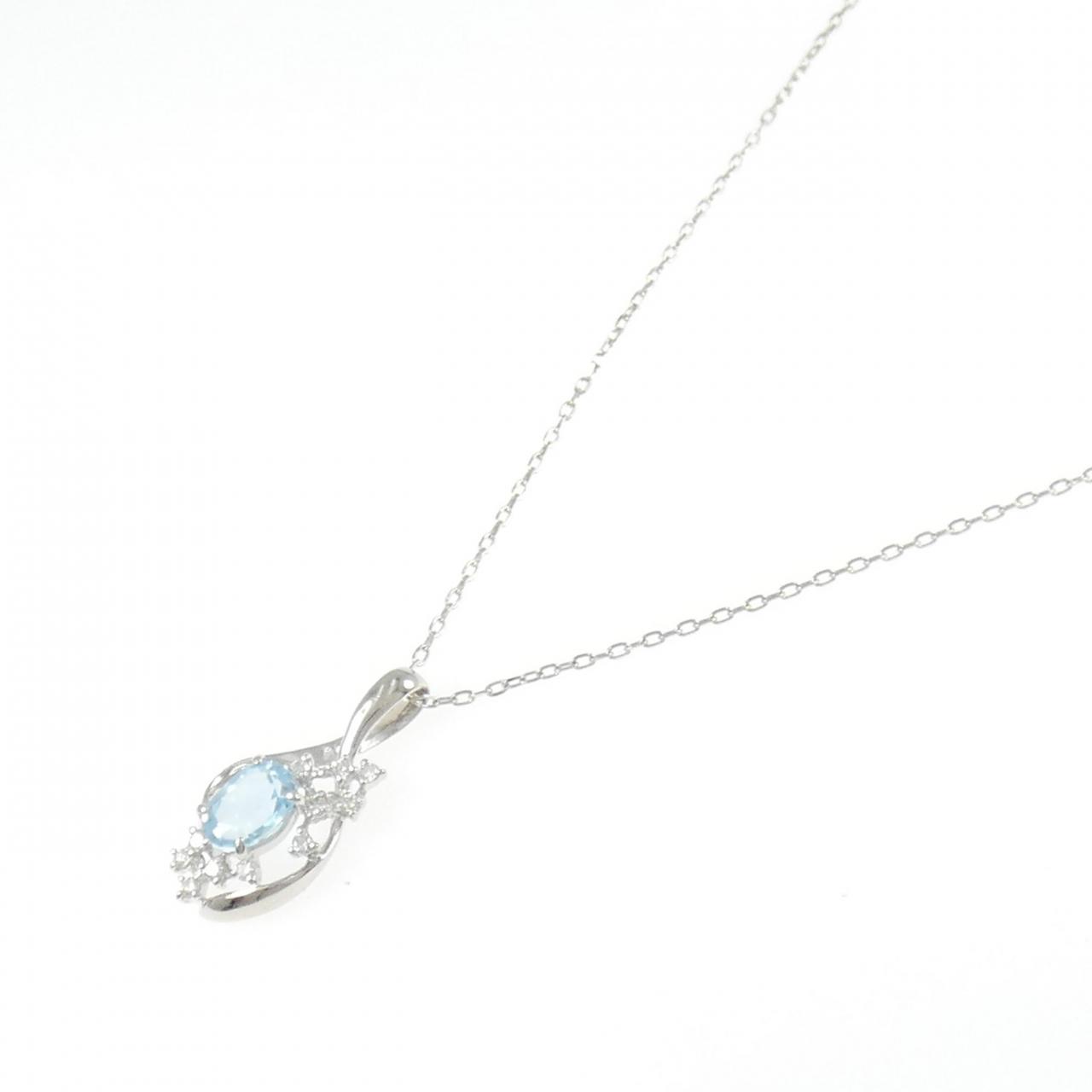 PT900/PT850 ブルートパーズ ネックレス 1.15CT - Used A (270-004-346 