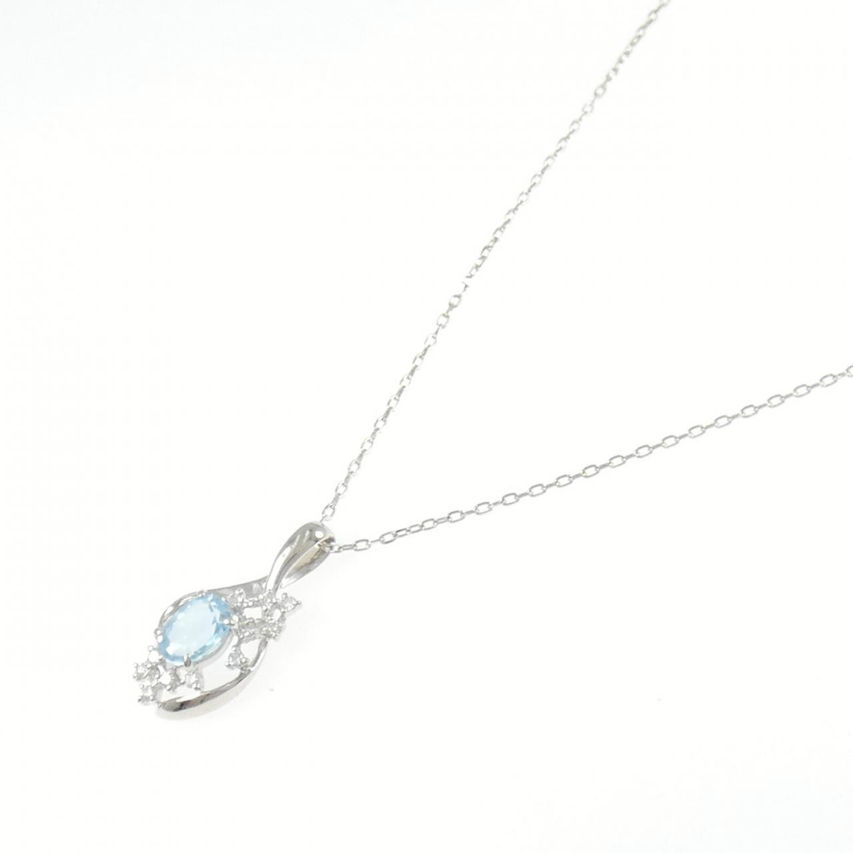 PT900/PT850 ブルートパーズ ネックレス 1.15CT - Used A (270-004-346 
