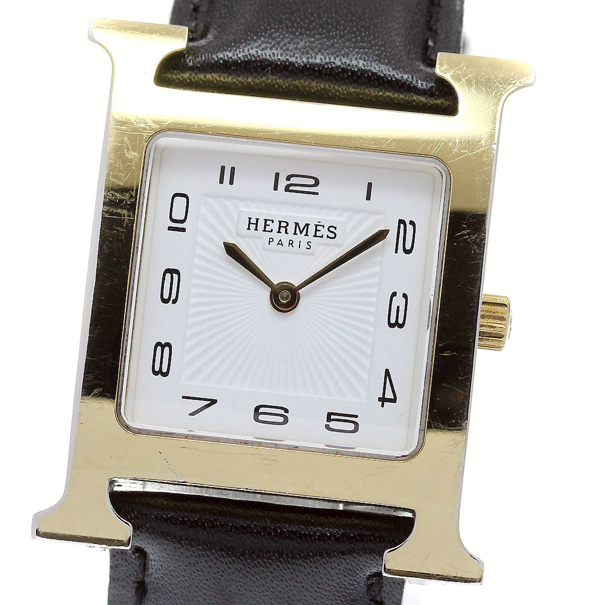 エルメス HERMES HH1.510 Hウォッチ クォーツ レディース 内箱・保証書付き_945327 エルメス HERMES HH1.510 Hウォッチ クォーツ ボーイズ _956014 - Used