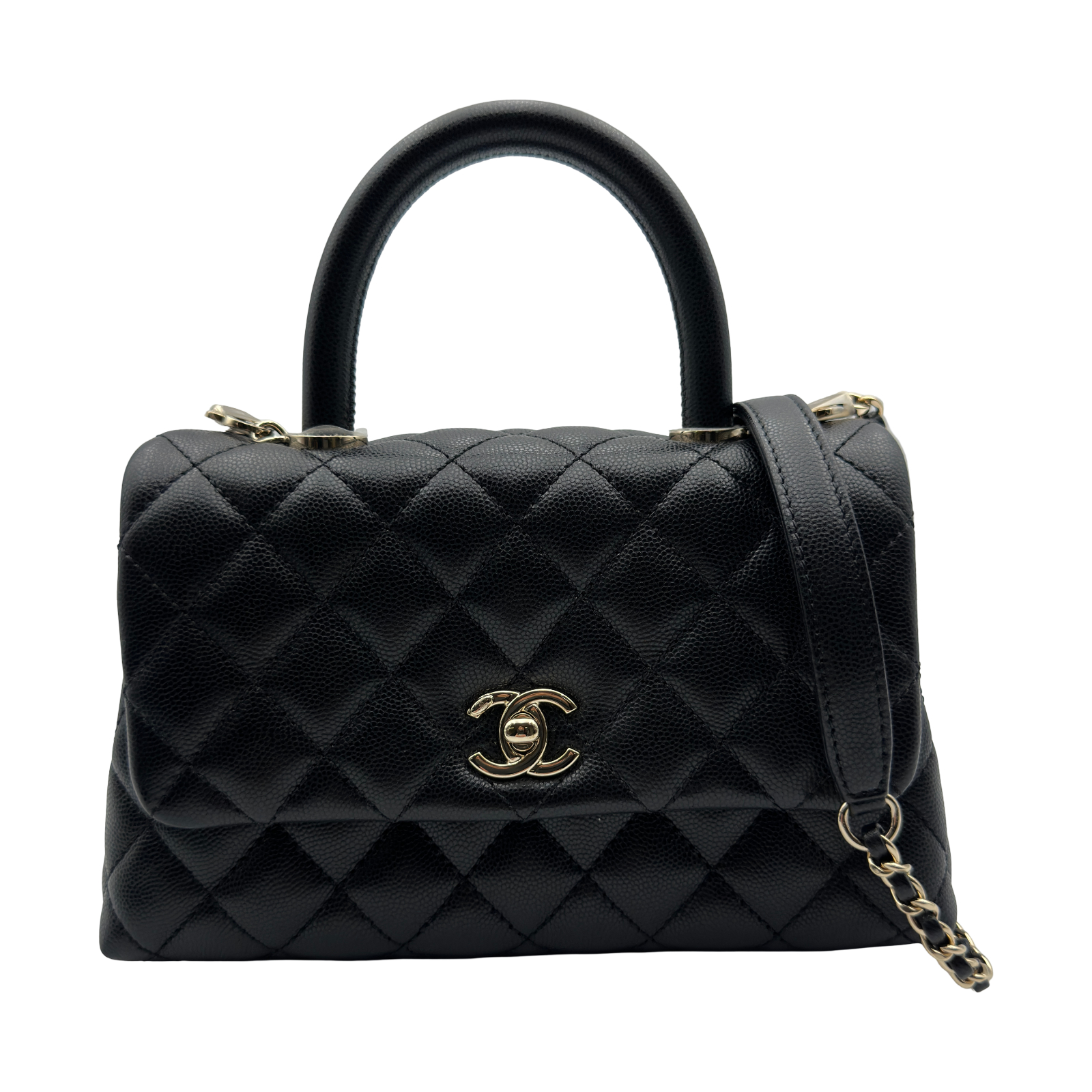 CHANEL ココハンドルXS 黒　美品　こんにちは シャネル ココハンドル 24 XS 黒 | MOLTS