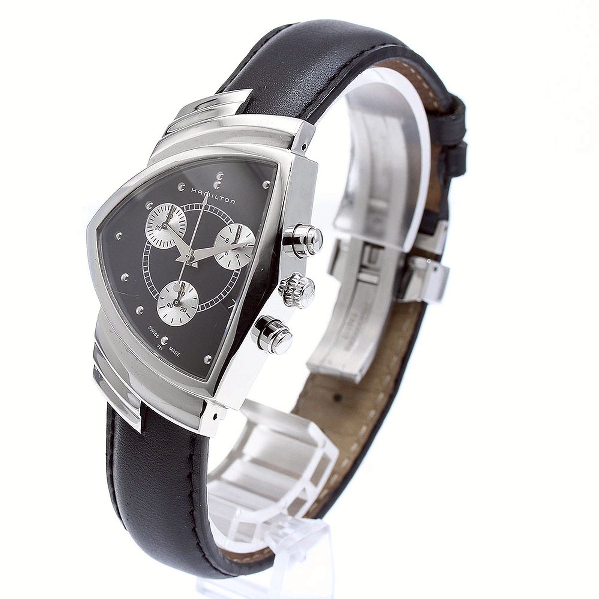 ★限定出品★ HAMILTON VENTURA クロノグラフ H244121 銀 ハミルトン HAMILTON H244121 ベンチュラ デイト クロノグラフ