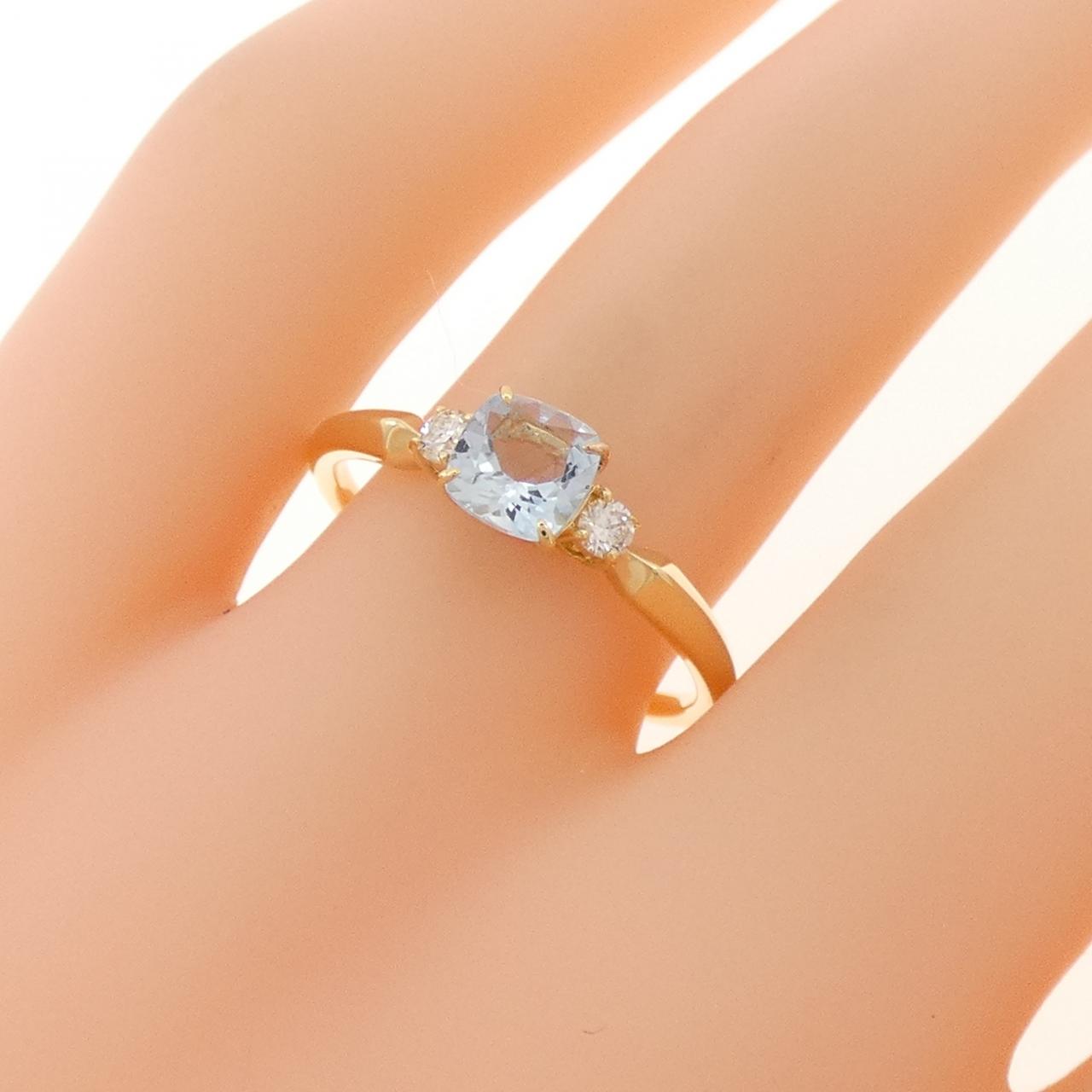 K18YG アクアマリン リング 0.47CT - Used A (230-000-714-6366) | MOLTS