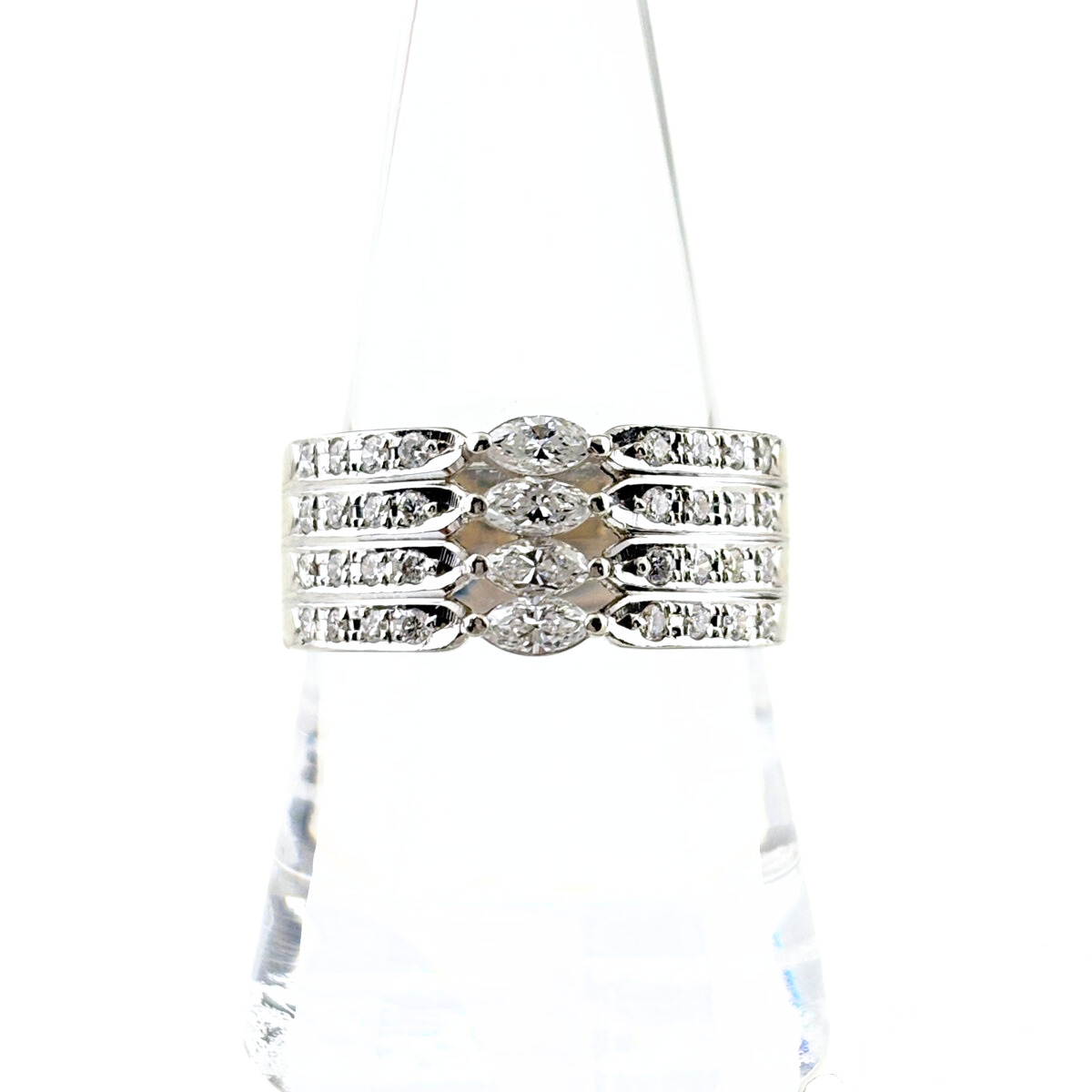 メレダイヤ デザインリング プラチナ 指輪 リング 20号 Pt900