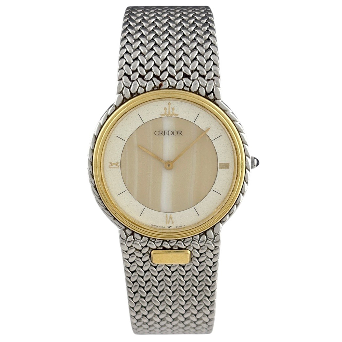 セイコー SEIKO クレドール 5A74-0240 腕時計 SS YG クォーツ