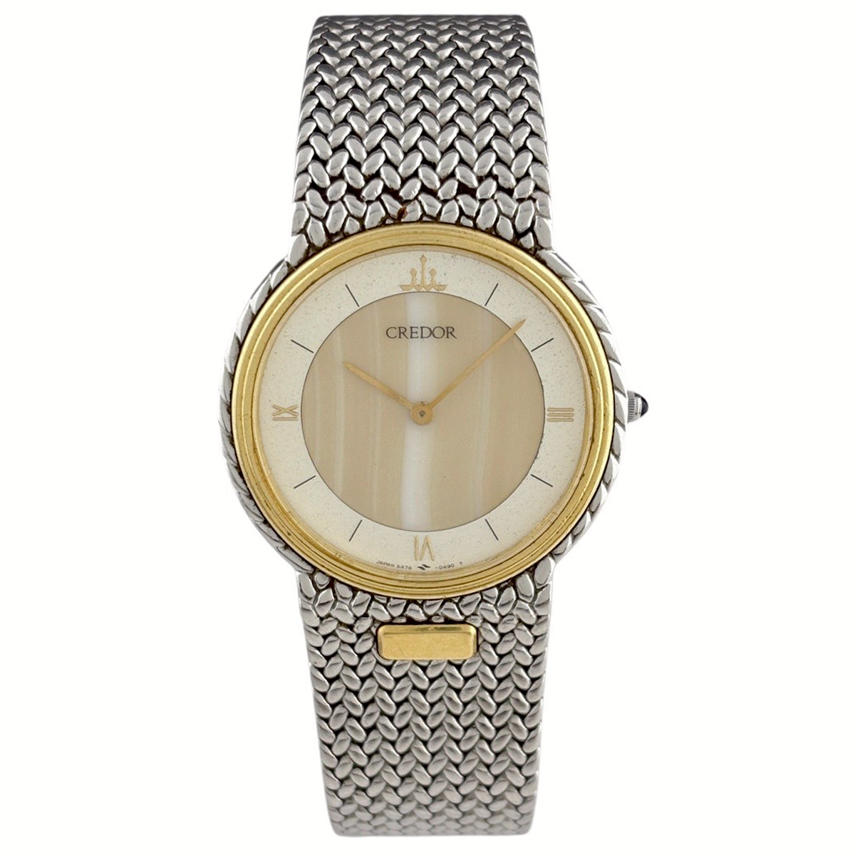 セイコー SEIKO クレドール 5A74-0240 腕時計 SS YG クォーツ