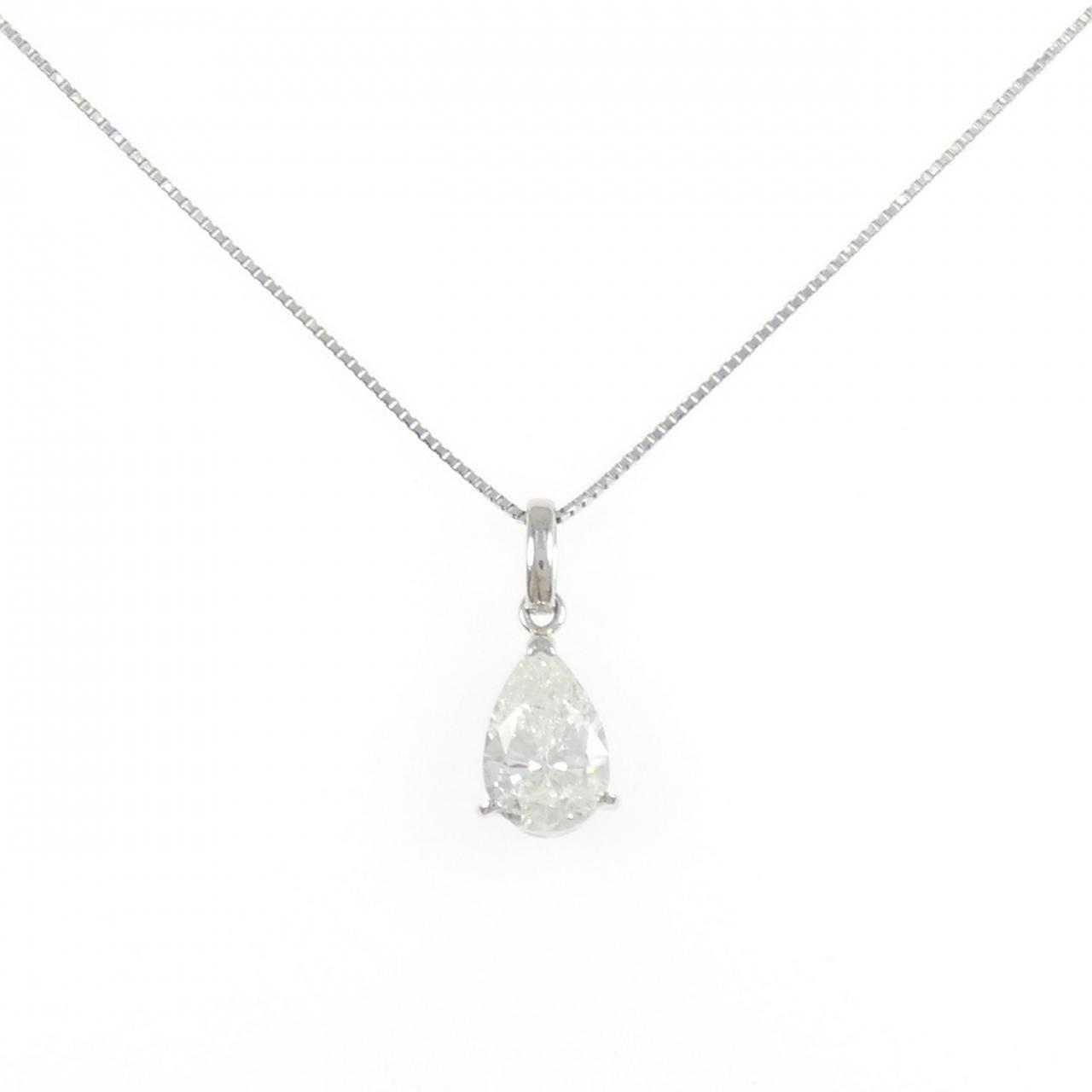 計0.61ct ジュエリーマキ ダイヤモンドネックレス プラチナ ペアシェイプ PT950 ルシーダ ペアシェイプ ダイヤモンド ヘイロー ネックレス 0.3ct