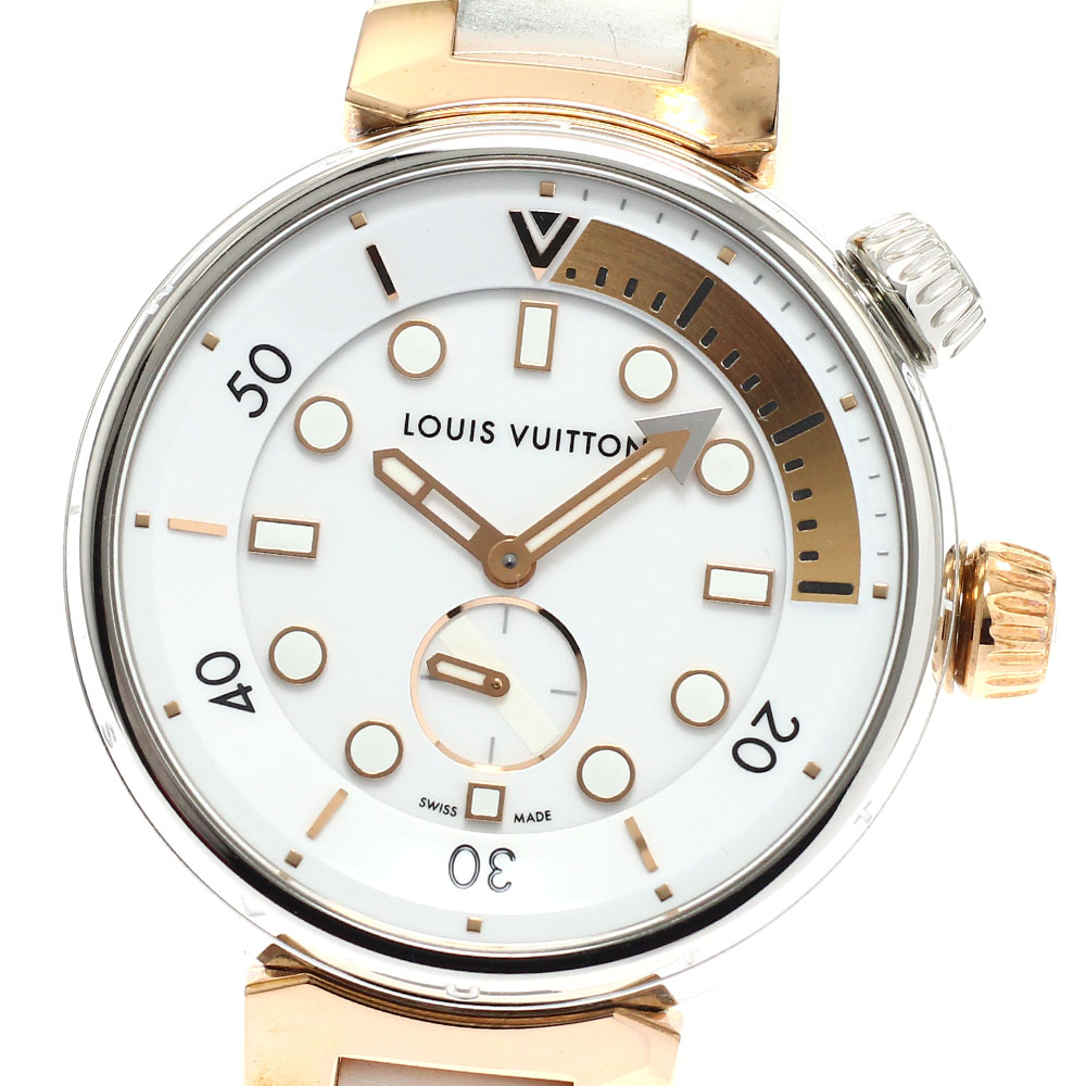 ルイ・ヴィトン LOUIS VUITTON QA095 タンブール ムーンディヴァイン ダイヤモンド クォーツ レディース 良品 _921969 ルイ・ヴィトン LOUIS VUITTON QA095 タンブール ムーンディヴァイン