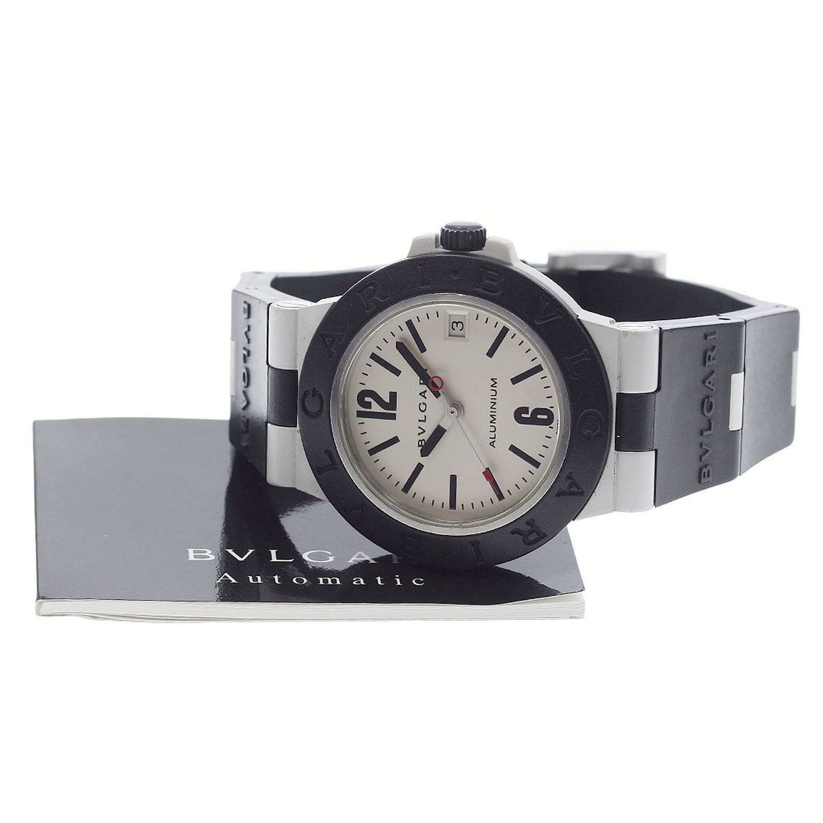 ブルガリ BVLGARI AL38A アルミニウム デイト 自動巻き メンズ 保証書