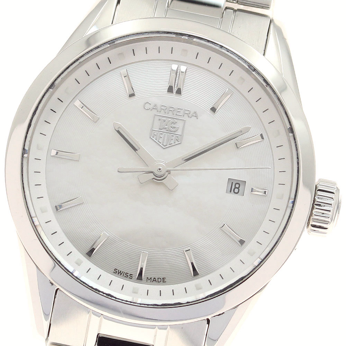 タグホイヤー TAG HEUER WAR1115 カレラ ダイヤベゼル デイト クォーツ レディース 良品 保証書付き_947316 TAG Heuer - タグホイヤー TAG HEUER WAR1115 カレラ ダイヤベゼル