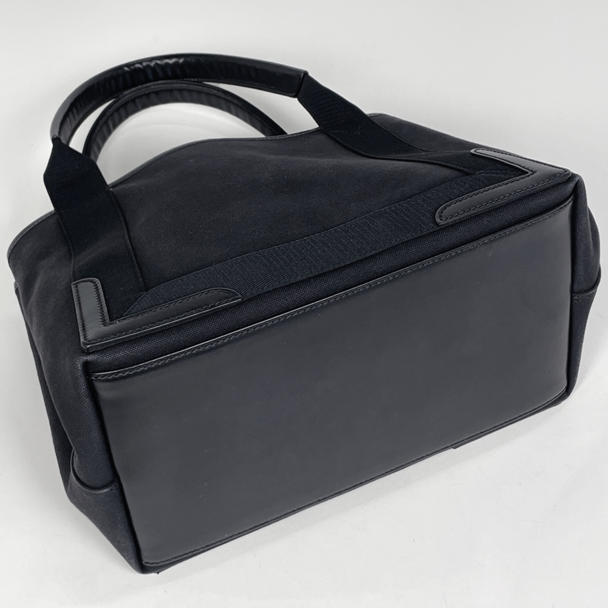 バレンシアガ BALENCIAGA ネイビー スモール カバス ハンドバッグ ロゴ