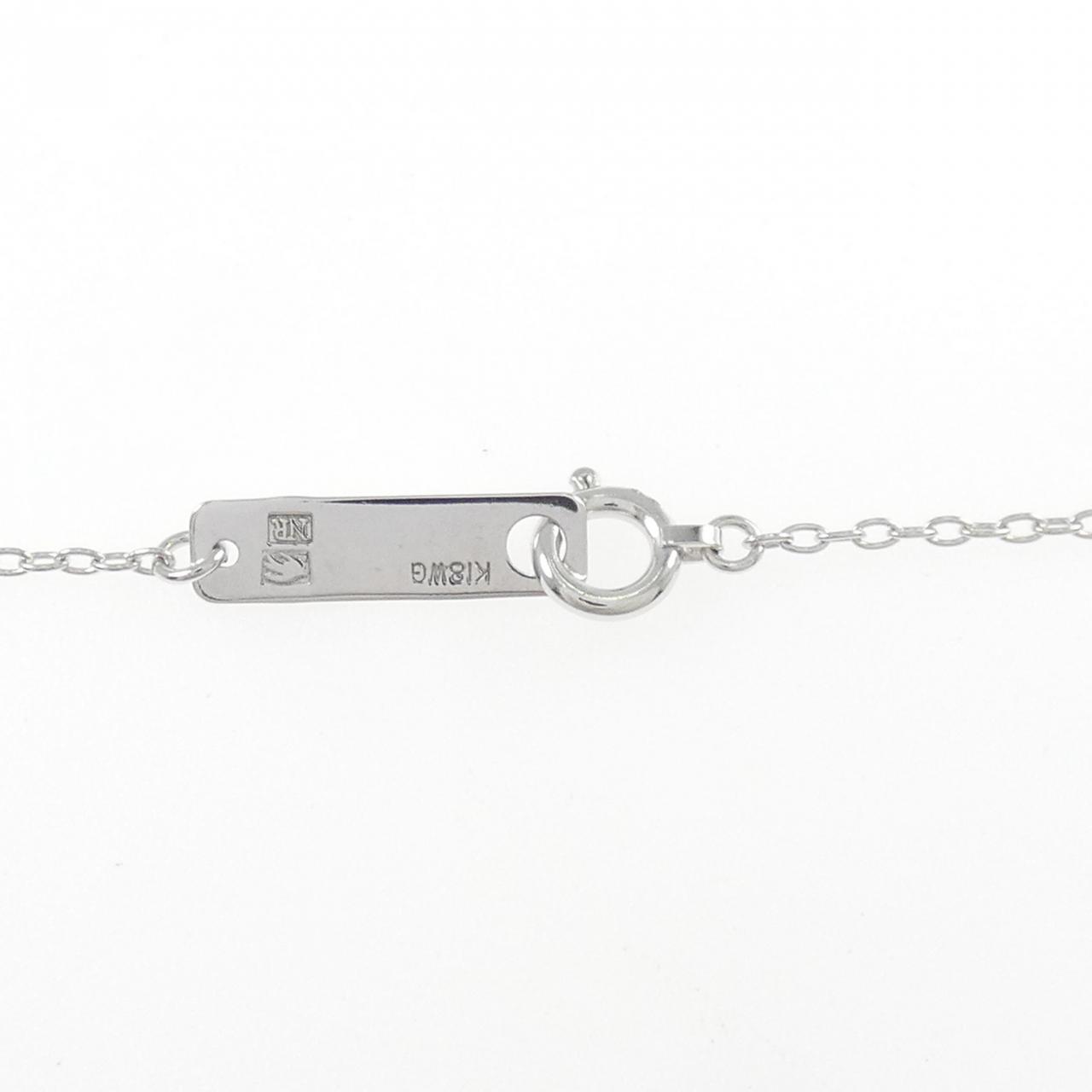K18WG/K14WG ムーン ダイヤモンド ネックレス 0.13CT - Used A (230 
