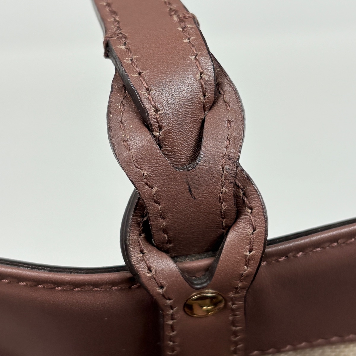 グッチ GUCCI トートバッグ グッチクラフト キャンバス ベージュ