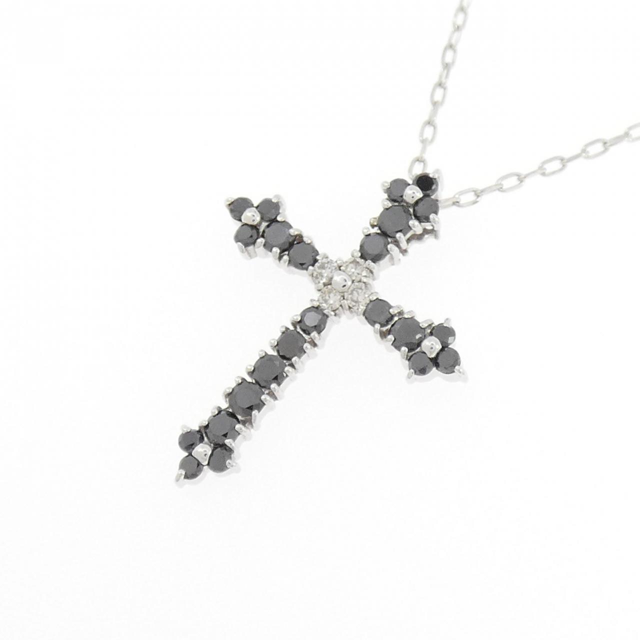 K10WG クロス ダイヤモンド ネックレス 0.04CT - Used A (270-004-347