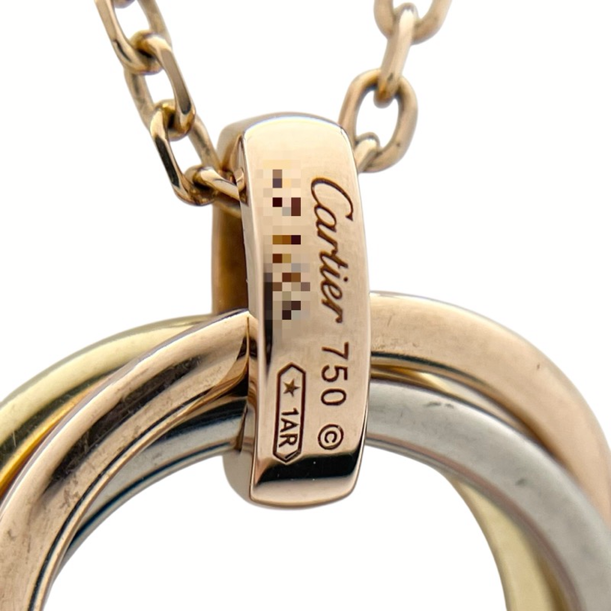 Cartier カルティエ 750 ダイヤモンド トリニティ ネックレス カルティエ Cartier トリニティダイヤネックレス ゴールド ピンク