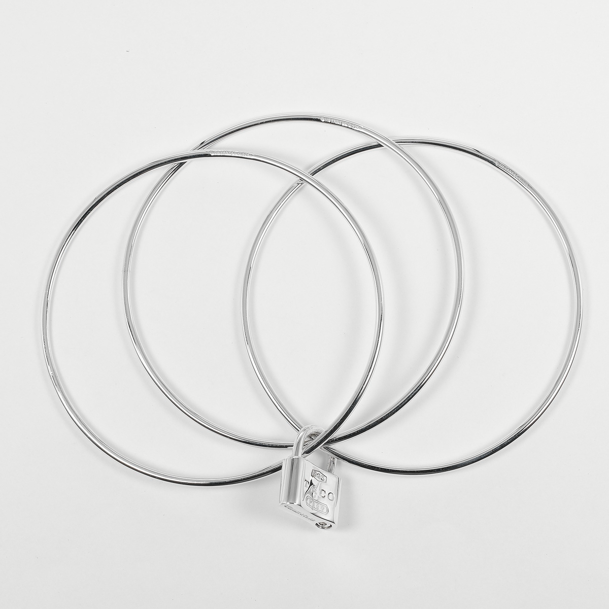 ティファニー TIFFANY&Co. 1837 バングル カデナチャーム 3連 シルバー