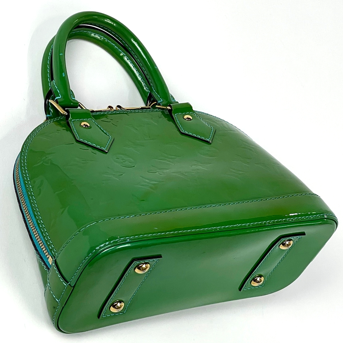 Louis Vuitton ヴェルニ　モノグラム　ミントグリーン ハンドバッグ ルイ・ヴィトン Louis Vuitton アルマBB 2WAY エナメル ハンドバッグ