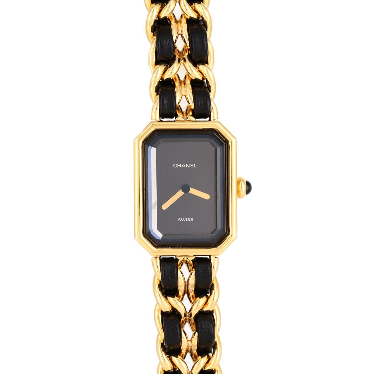 T130 シャネル プルミエールL H0001 GP×レザー クォーツ シャネル プルミエール GP Lサイズ H0001 GP クォーツ | MOLTS