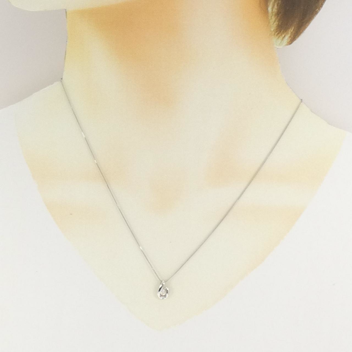 PT900/PT850 ダイヤモンド ネックレス 0.10CT - Used A (230-000-557