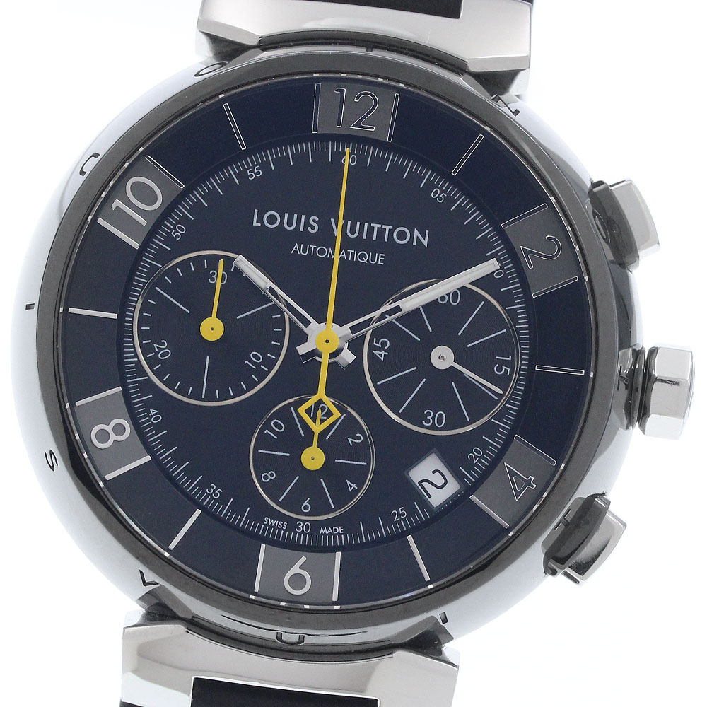 ルイ・ヴィトン LOUIS VUITTON Q112G タンブール クロノグラフ