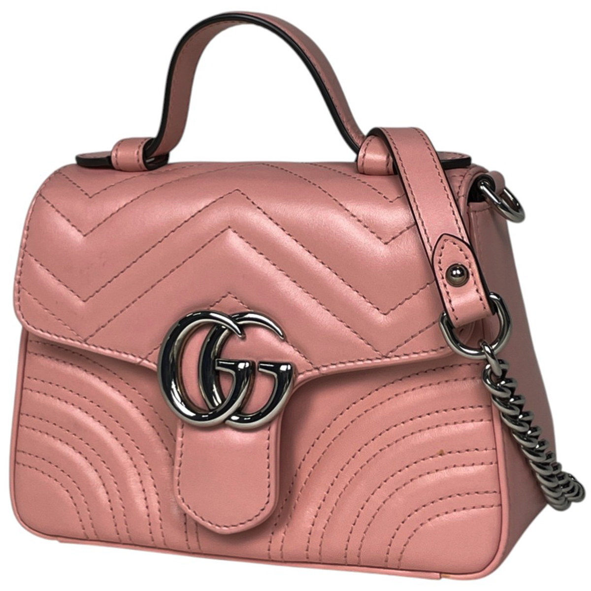 グッチ GUCCI GGマーモント ハンドバッグ 2WAY チェーン ショルダー