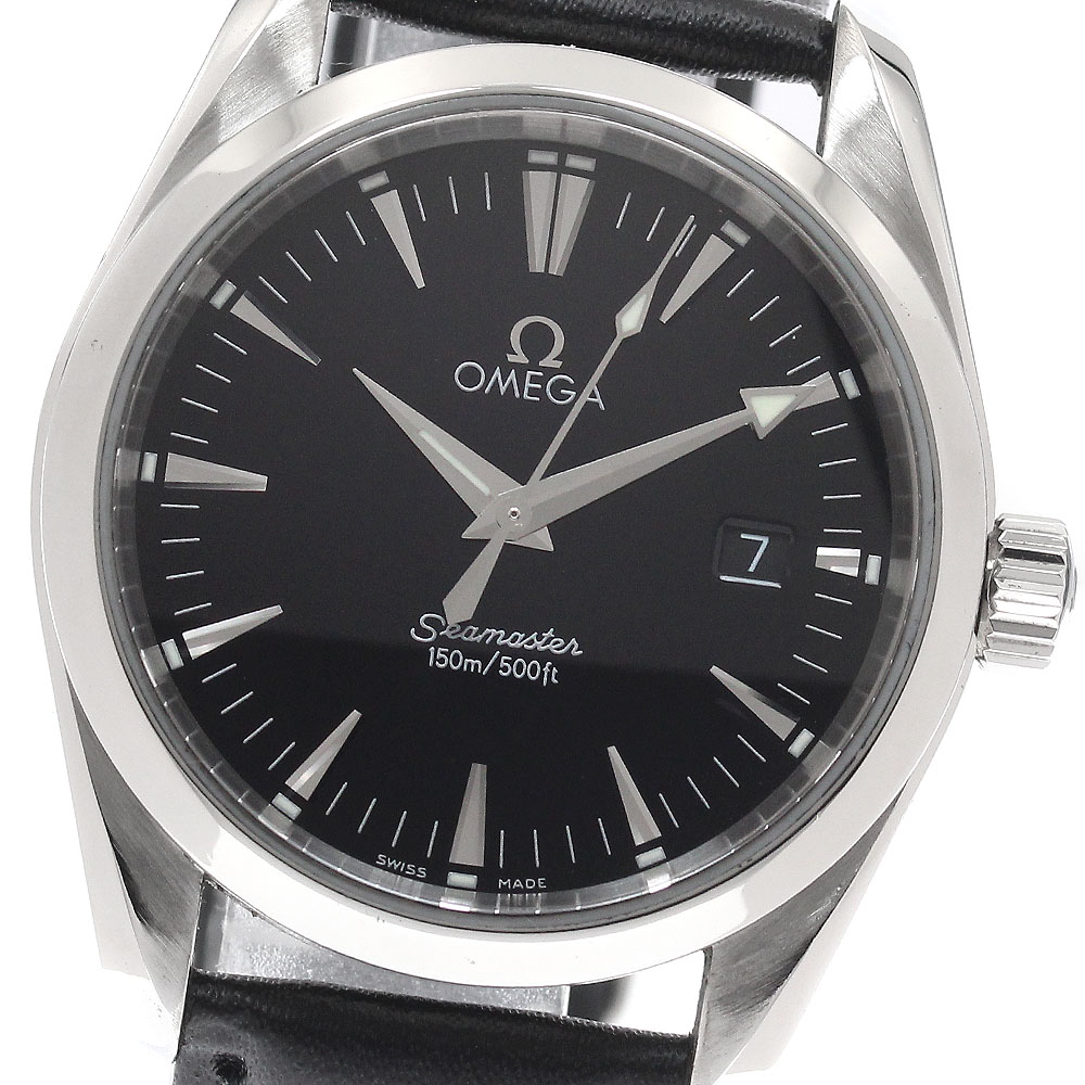 OMEGA シーマスター 2518.50 黒文字盤 クォーツ デイト 純正ブレス オメガ OMEGA 2518.50 シーマスター アクアテラ デイト クォーツ