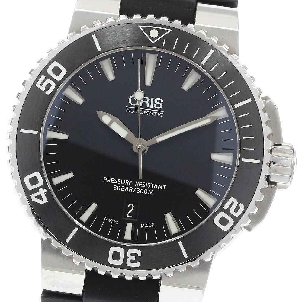 オリス ORIS 01 733 7730 4153-07 アクイス デイト レリーフ 自動巻き