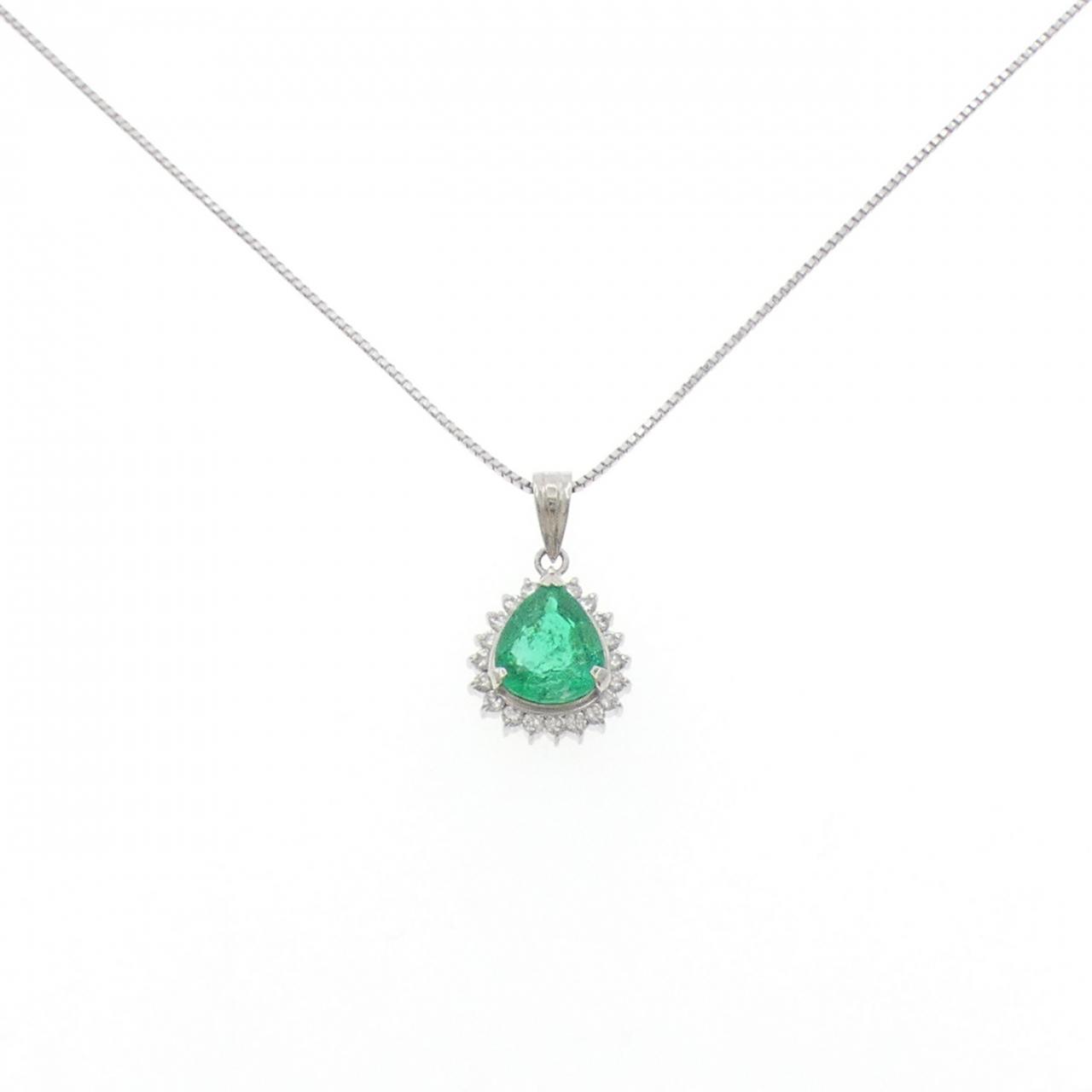 PT900/PT850 エメラルド ネックレス 1.83CT | MOLTS