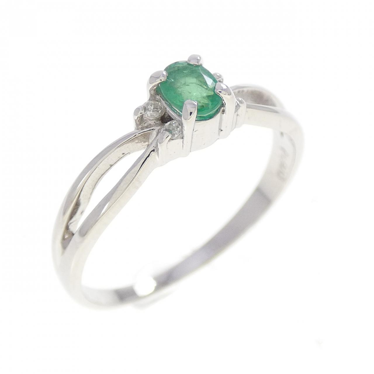 PT950 エメラルド リング 0.40CT - Used A (230-000-555-7034) | MOLTS