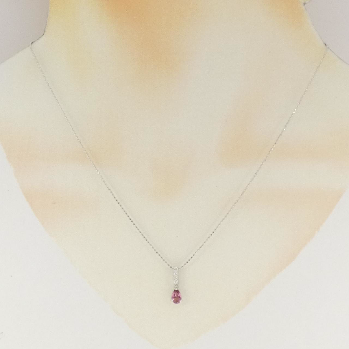 K18WG Tourmaline Necklace - Used A (246-000-458-5626) | MOLTS