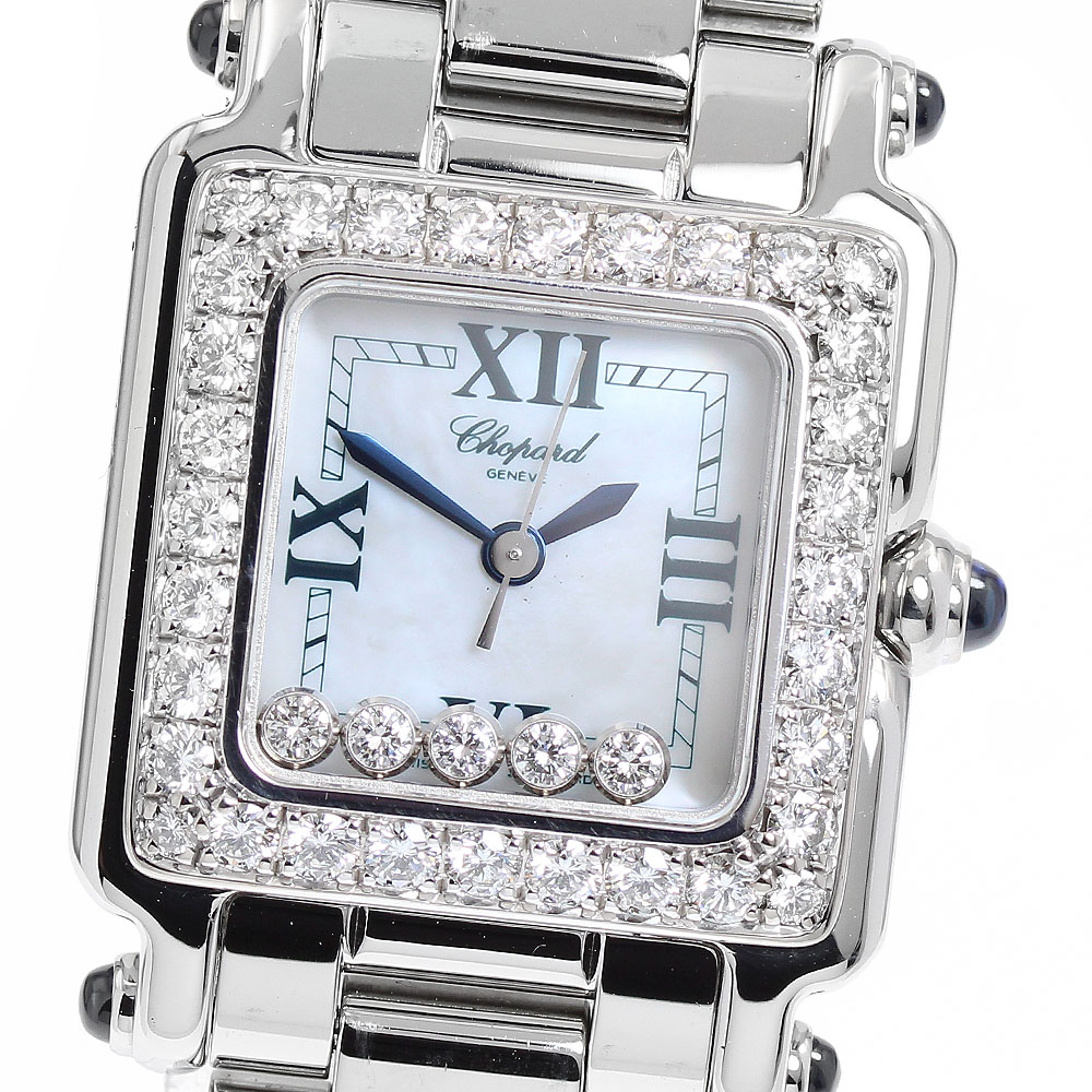 ショパール Chopard 27/7777 ビーハッピー 3Pダイヤ デイト クォーツ レディース 保証書付き_939860 ショパール Chopard 27/7777 ビーハッピー 3Pダイヤ デイト クォーツ