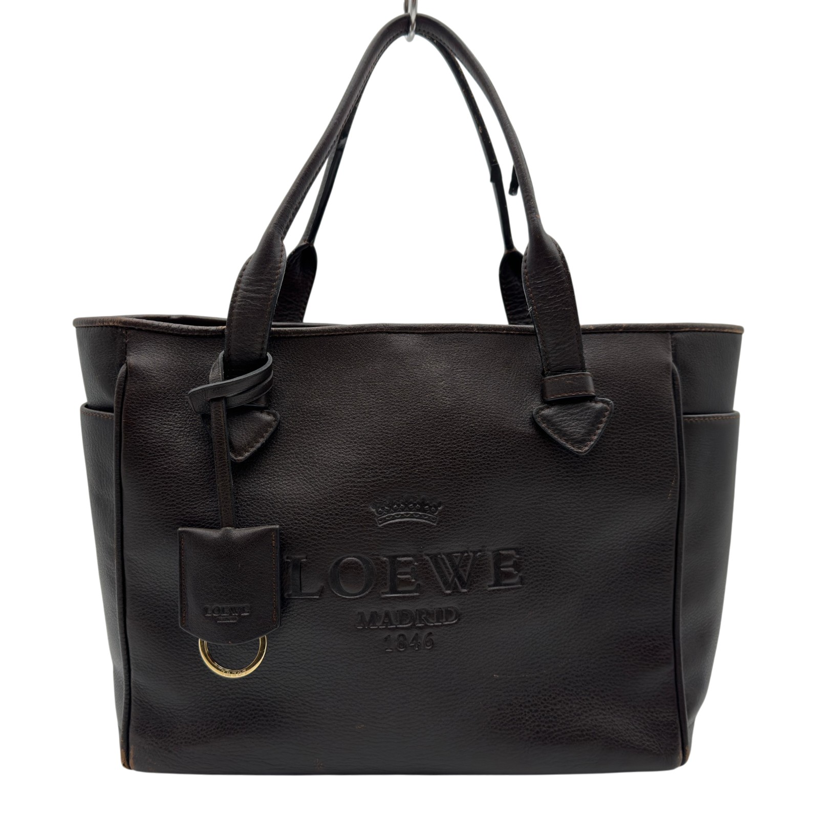 ロエベ LOEWE トートバッグ アナグラム バックル ホリゾンタル レザー