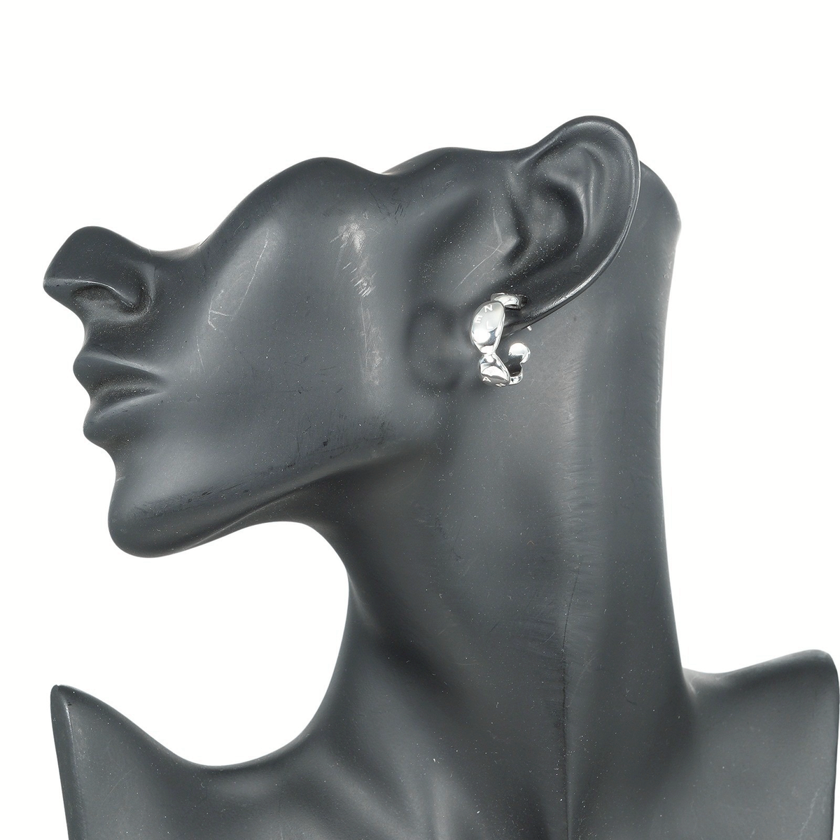 シャネル CHANEL フープ ピアス ロゴ シルバー925 レディース【中古