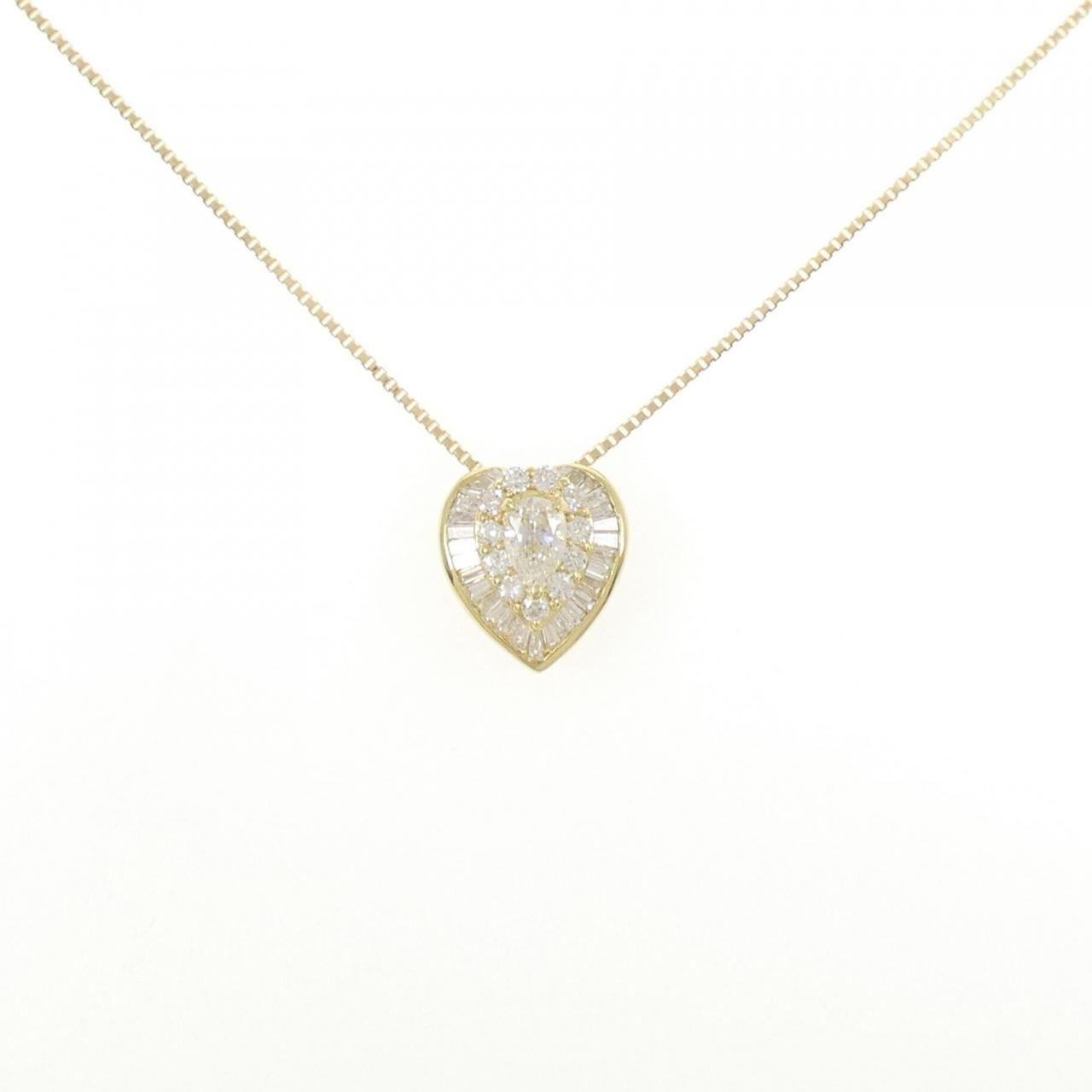 K18YG ハート ダイヤモンド ネックレス 0.385CT | MOLTS
