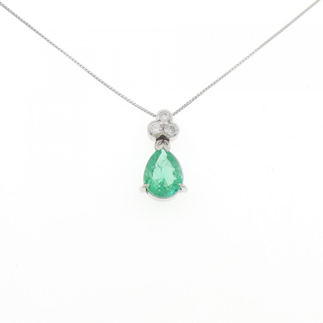 PT950 クロス グリーンガーネット ネックレス 1.20CT | MOLTS