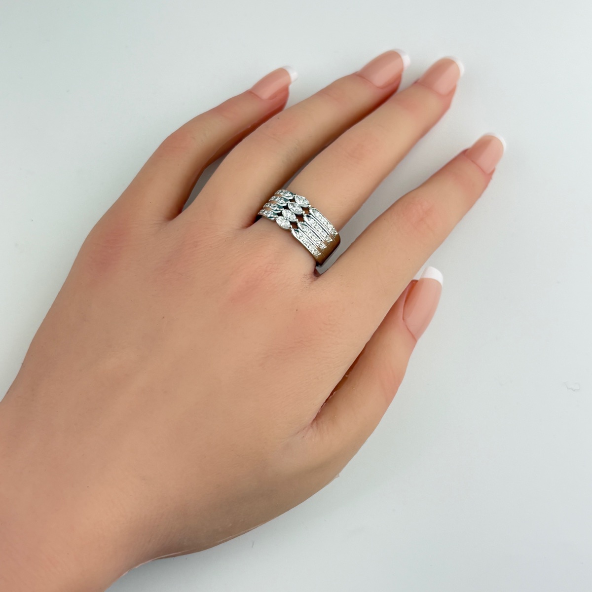 メレダイヤ デザインリング プラチナ 指輪 リング 20号 Pt900