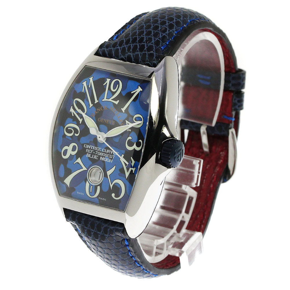 FRANCK MULLER トノーカーベックス カモフラージュ フリュイ 手巻き フランクミュラー FRANCK MULLER 7080SCDT トノーカーベックス ブルー