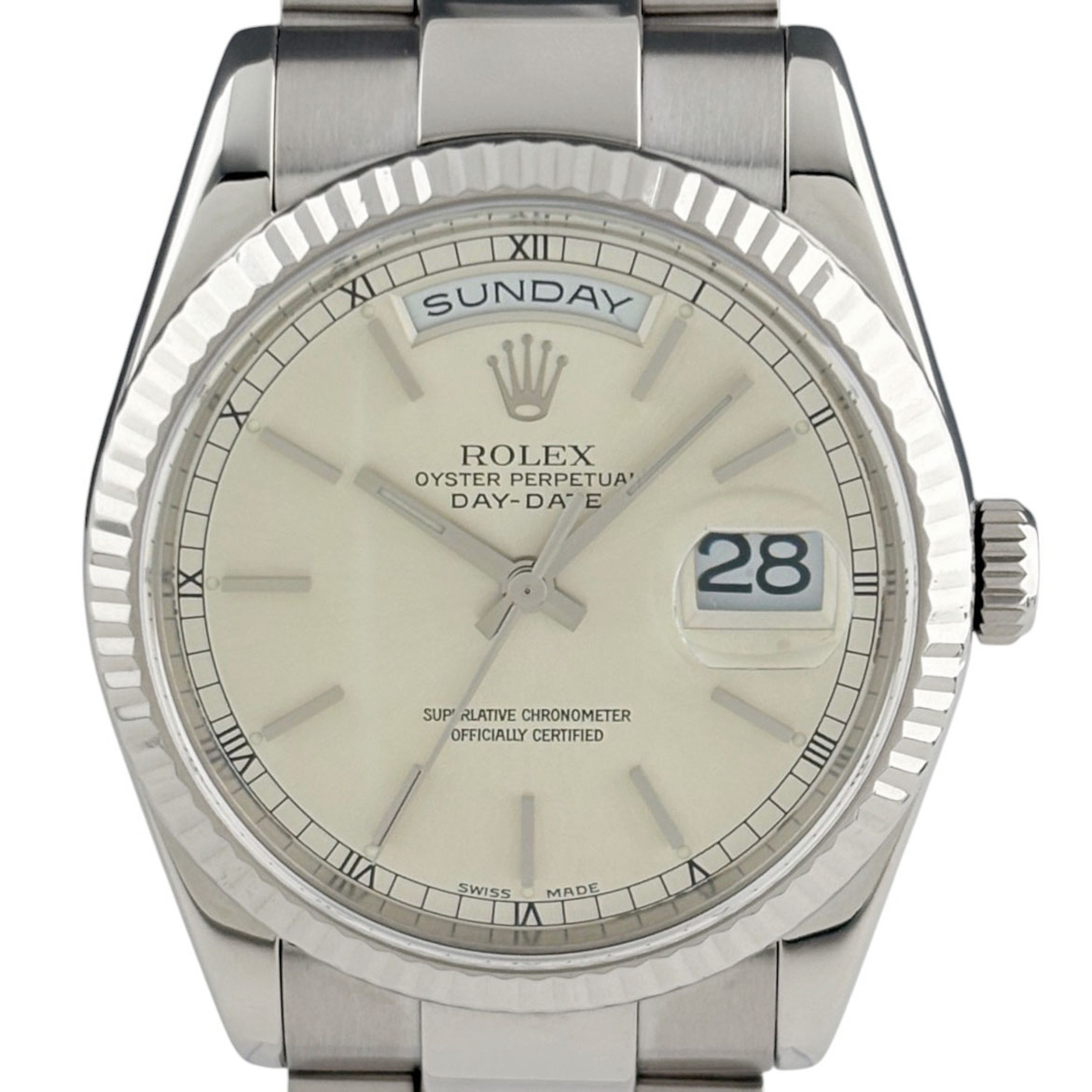 OH済】【保証書】ロレックス ROLEX デイデイト 118239 腕時計 WG 自動