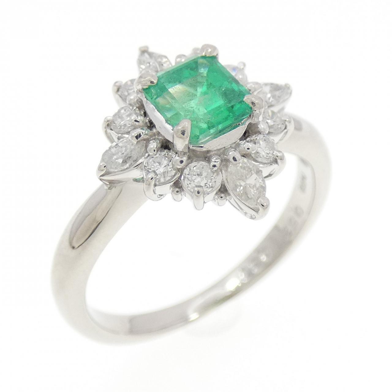 PT950 エメラルド リング 0.40CT - Used A (230-000-555-7034) | MOLTS